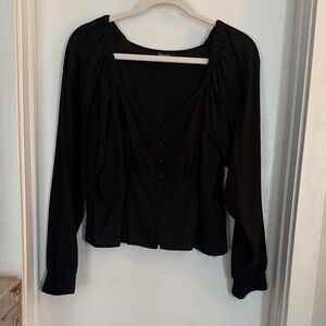 Madewell Black Button-Up Women's Top